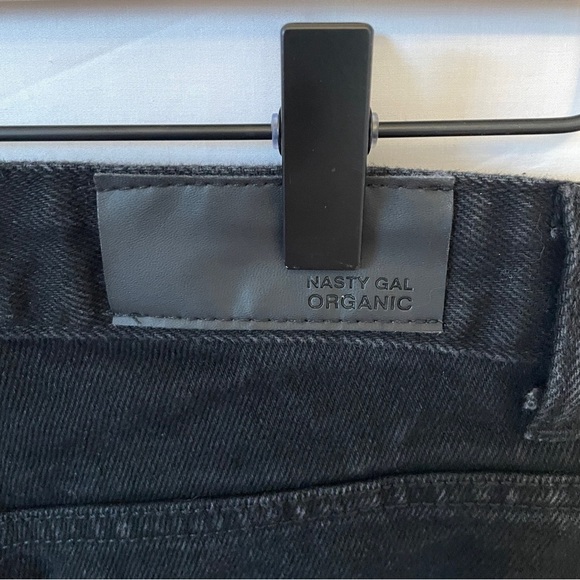 Nasty Gal High Waisted Black Jeans with Fray Size 4 - Picture 5 of 5